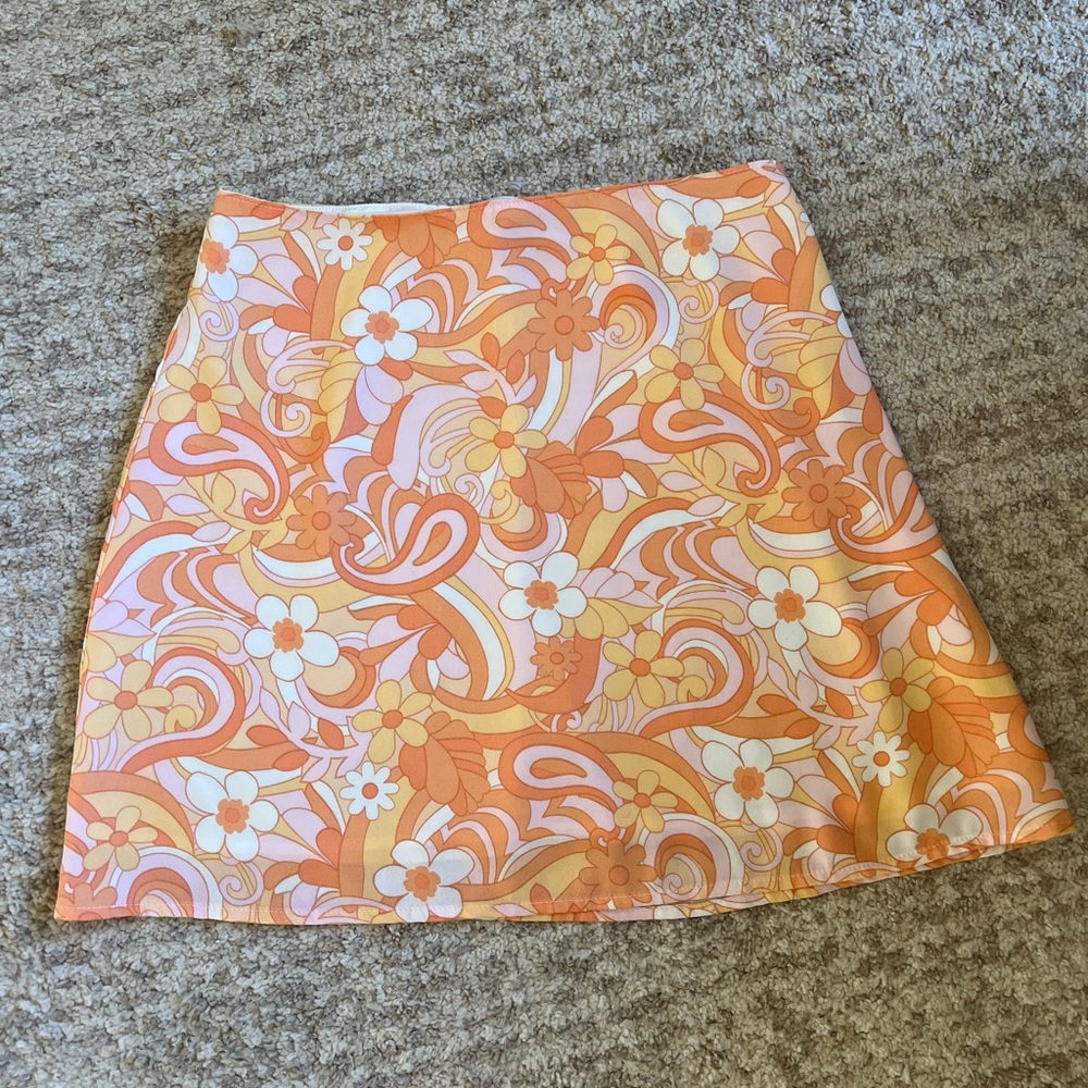 Hollister Retro Floral Mini Skirt